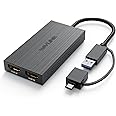 WAVLINK USB 3.0 or USB C to HDMI Adapter for Dual Monitors, Dual 1080p@60Hz Universal Video Graphics USB to Dual HDMI Adapter for USB 3.0 or USB-C, Thunderbolt 3/4, USB 4, Windows, Mac OS
