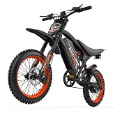 EDIKANI Electric Dirt Bike T300 2000W Peak 48V 23Ah Ebike for Teens | Full Suspensions Hydraulic Brakes Max 100 Miles 14'' Off-Road Tires Fast E Bike for Adults