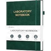 JUBTIC Laboratory Notebook for Project Organization, 8.5" x 11" | Quad Ruled Science Lab Book for Graphing, Chemistry Lab Notebook for Students, Stay Organized and Productive, Dark Green
