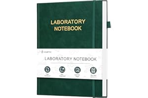 JUBTIC Laboratory Notebook for Project Organization - Grid Notebook Quad Ruled Science Lab Book for Graphing, Chemistry Lab Notebook for Student - Stay Organized and Productive(8.5" x 11",Dark Green)