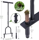Ohuhu Lawn Aerator Hollow Tine Core Aerator with Bags Cleaning Tool 39in view 3