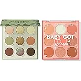 ColourPop Warms and Neutrals Palettes Bundle – High-Pigment Eye Makeup with Matte, Metallic, and Glitter Finishes – Baby Got Peach Shadow Palette (0.3 oz) & Sage the Day Shadow Palette (0.3 oz)