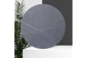 Xxbbyubo Sintered Stone Lazy Susan, 24'' 28'' 32'' Multipurpose Dining Table Turntable, 40inch Large Marble Swivel Plate, Tab