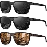 KALIYADI Polarized Sunglasses for Men, Lightweight Sun Glasses with UV Protection for Driving Fishing Golf