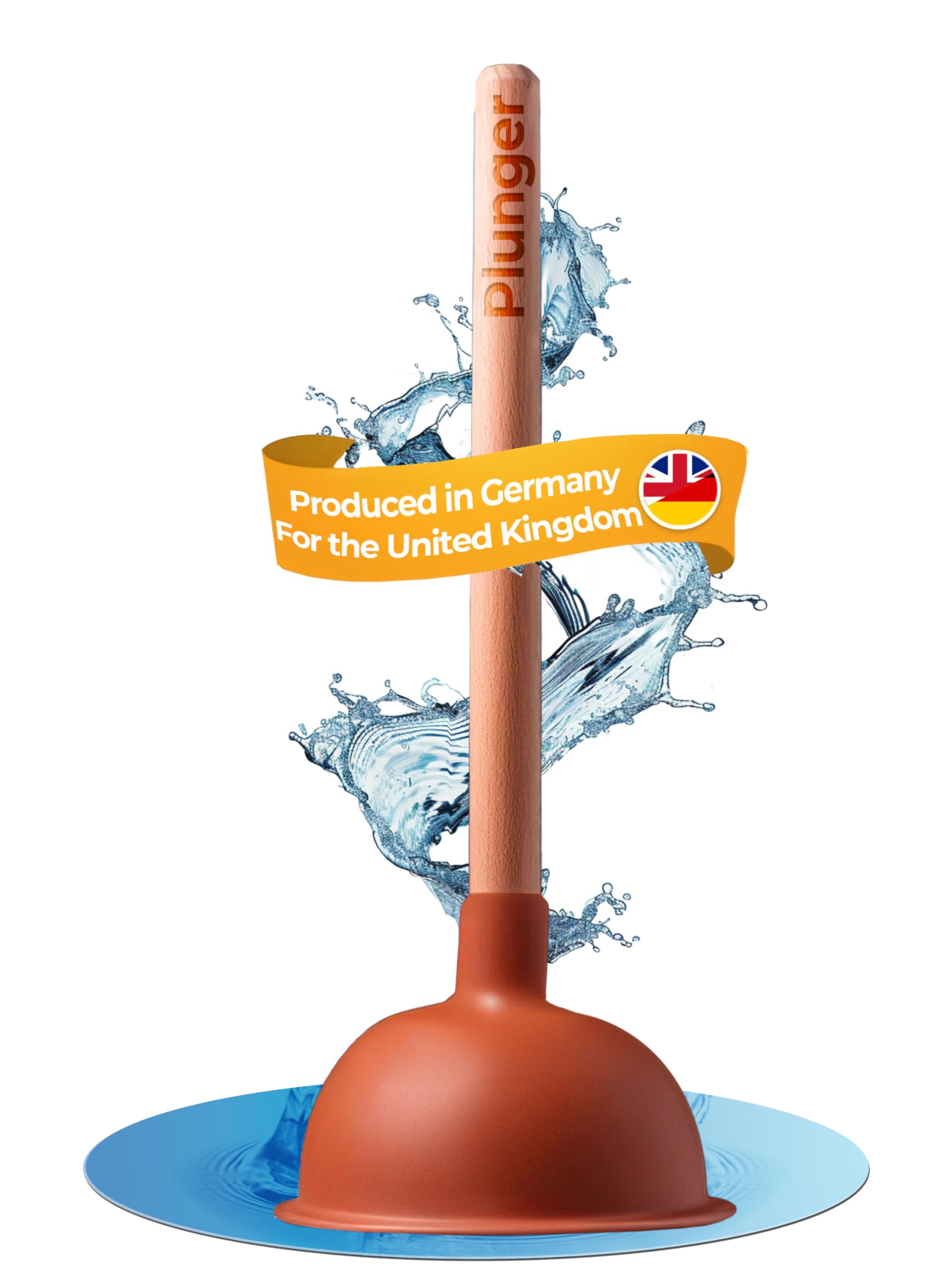 The Plunger I Sink Plunger, Plunger Sink Unblocker 140 mm Large, Perfect Plunger Shower Unblocker, Toilet, Bathtub or Sink in Top Craftsmanship Quality, Plunger Shower Unblocker for the United Kingdom