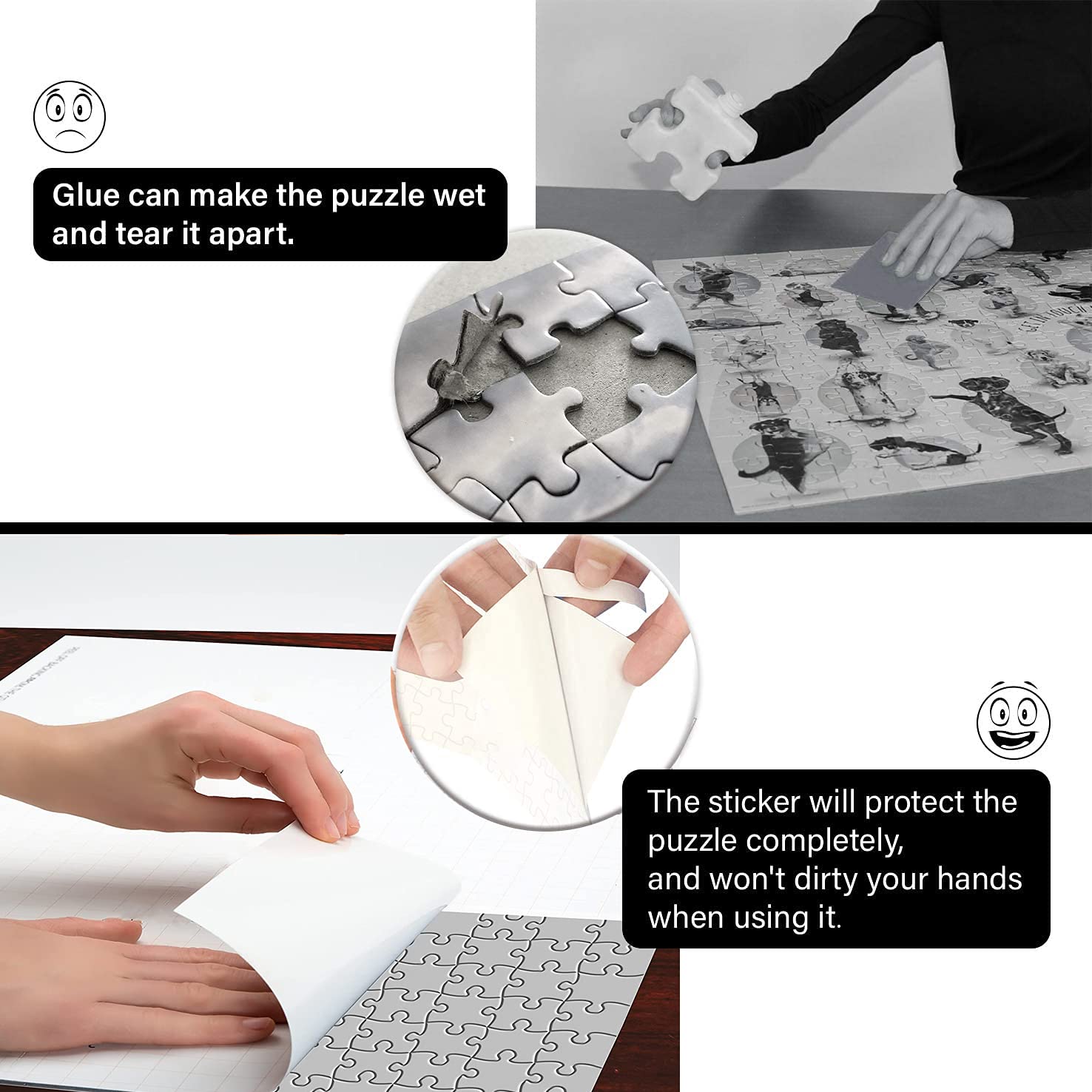 Puzzle Saver Sheets, No Mess Puzzle Glue Done in Seconds