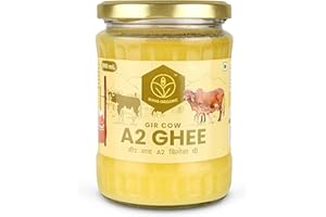Shiva Organic Desi Gir Cow A2 Ghee | Bilona Method | Organic Grass-Fed | Pure Desi Ghee 16.9 Fl.Oz (500ml)