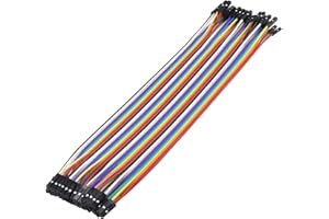 Antrader 20CM 40Pin Multicolored Female to Female Jumper Wire for Raspberry Pi & Electronic Devices with 0.1-inch (2.54mm) Male Headers