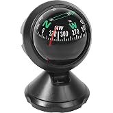 PAIYUE Car Compass,Car Accessories Adjustible Compass for Cars,Universal Automotive Mount Compasses Ball with Bottom Stick,Auto Guide Ball to Find Direction,Suitable for Most Boats,SUVs,Trucks,RVs