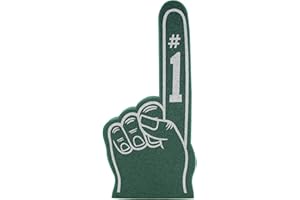 FUNSTITUTION Giant Foam Finger 18 Inch- Number 1 Universal Foam Hand for All Occasions - Cheerleading for Sports - Exciting Vibrant Colors use as Celebration Pom Poms- Great for Sports Events Games School Business