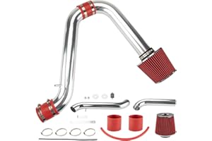 Suride Cold Air Intake Kit with Filter Heat Shield for Accord 1994 1995 1996 1997 1998 1999 2000 2001 2002 2.2L 2.3L (Red)
