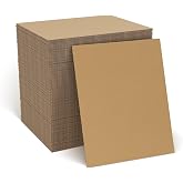 EZALFTIN 100 Pack 4x6 Inch Flat Corrugated Cardboard Sheets - 0.07 Inch Thick Square Thin Cardboard Padding Inserts for Crafts, Mailers, Box Dividers, Drawing &amp; DIY Projects