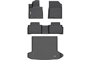 AIPOIL® Floor Mats & Cargo Liner Set for 2022-2026 Hyundai Tucson (Not for Tucson Hybrid Models) All Weather Protection TPE Anti-Slip Car Full Set Custom Car Mats Accessories - Black