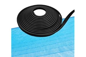 MIYOLO 120'ft Pool Liner Lock for In-Ground and Above Ground Pools, Roll Swimming Pool Liner Bead Lock Black