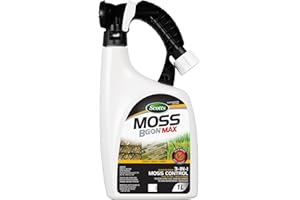 Scotts Moss B Gon Max 3-in-1 Moss Control for Lawns and Hard Surfaces | Ready-to-Spray, Fast-Acting, Non-Staining 3-in-1 Cont