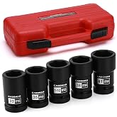 CASOMAN 1-Inch Drive Budd Socket Set, 33mm,35mm,38mm,1-1/2",41mm, Metric &amp; SAE, CR-MO