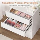 Lifewit 12 Pack Drawer Organisers Foldable Fabric Chest Dividers Light Grey view 4