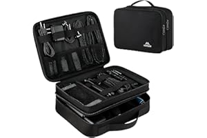 MATEIN Electronics Travel Organizer, Water Resistant Cable Organizer Bag with Handle, Portable Electronic Accessories Case fo