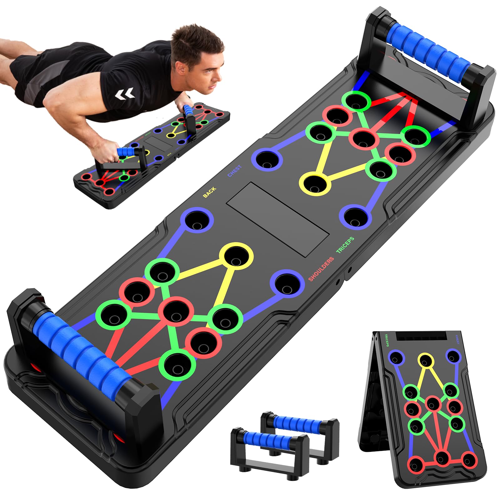 Photo 1 of Berleng Push Up Board - 36-in-1 Foldable Pushup Fitness Stand for Portable Strength Training. Rugged, Stable Equipment for Home Gym Workout for Men & Women