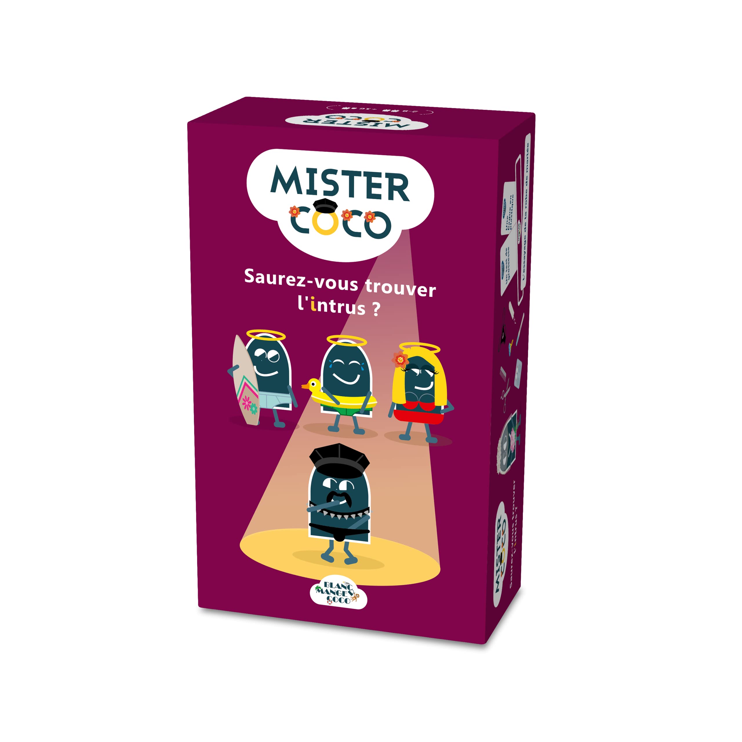 Hiboutatillus Mister Coco - Owl - Blackrock Games - Party Game - Find the Invader - White Coconut Food - New Mechanical Game - Amazing Equipment