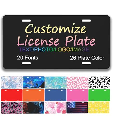 Design Your Own Front License Plate