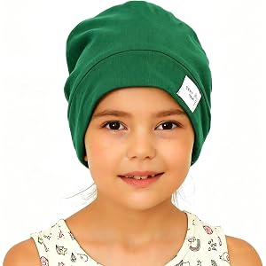 sent hair Kids Cotton Sleep Cap - Satn Lined Bamboo Cotton Bonnet with Adjustable Stretch Band for Sleeping - Soft Hair Cover