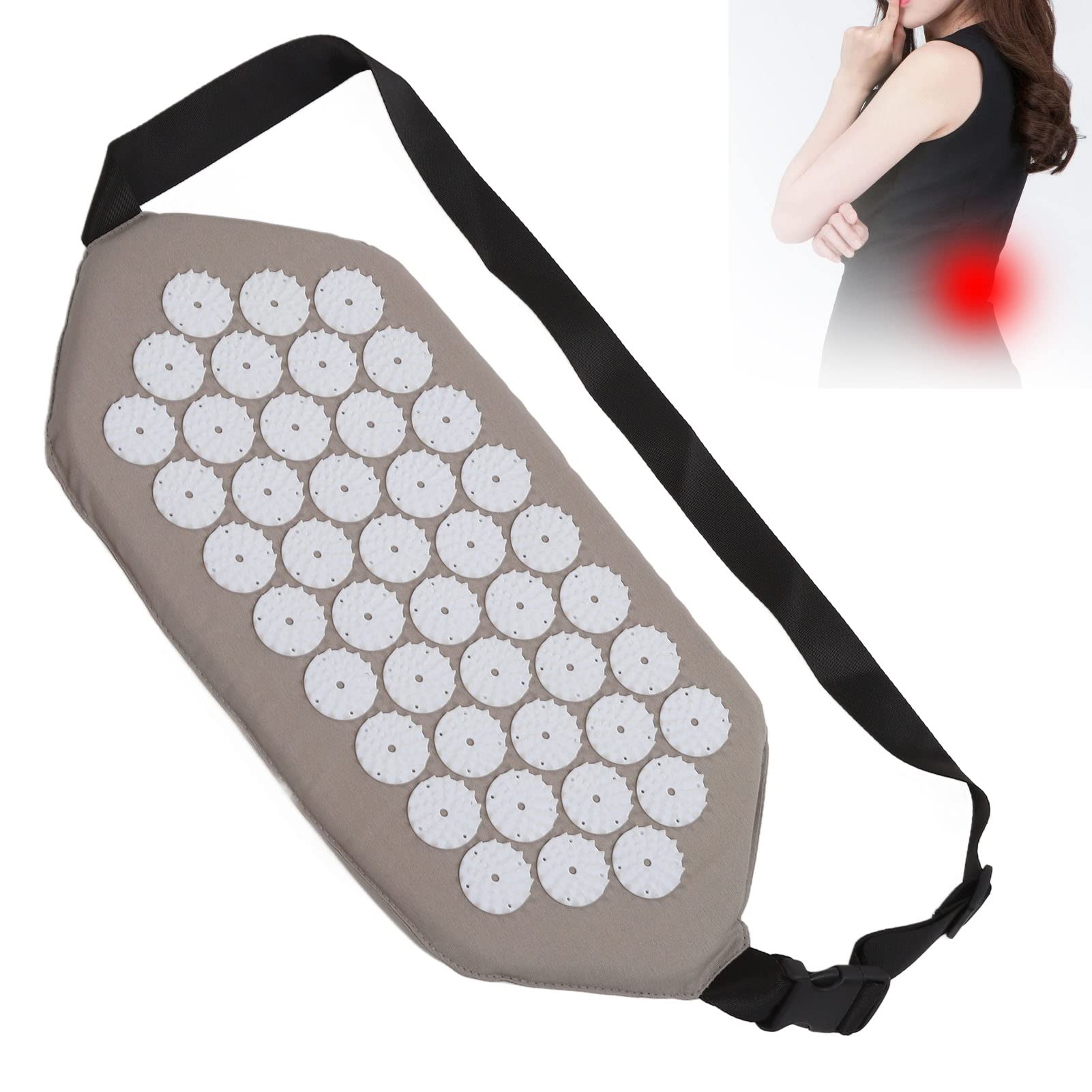 Acupressure Massage Belt, Acupressure Wrap Acupuncture Massage Belt Headband Stress Reduce Waist Acupuncture Mat Relieves Back Pain Acupressure Massage Belt Acupressure Body Mat for Home Adults