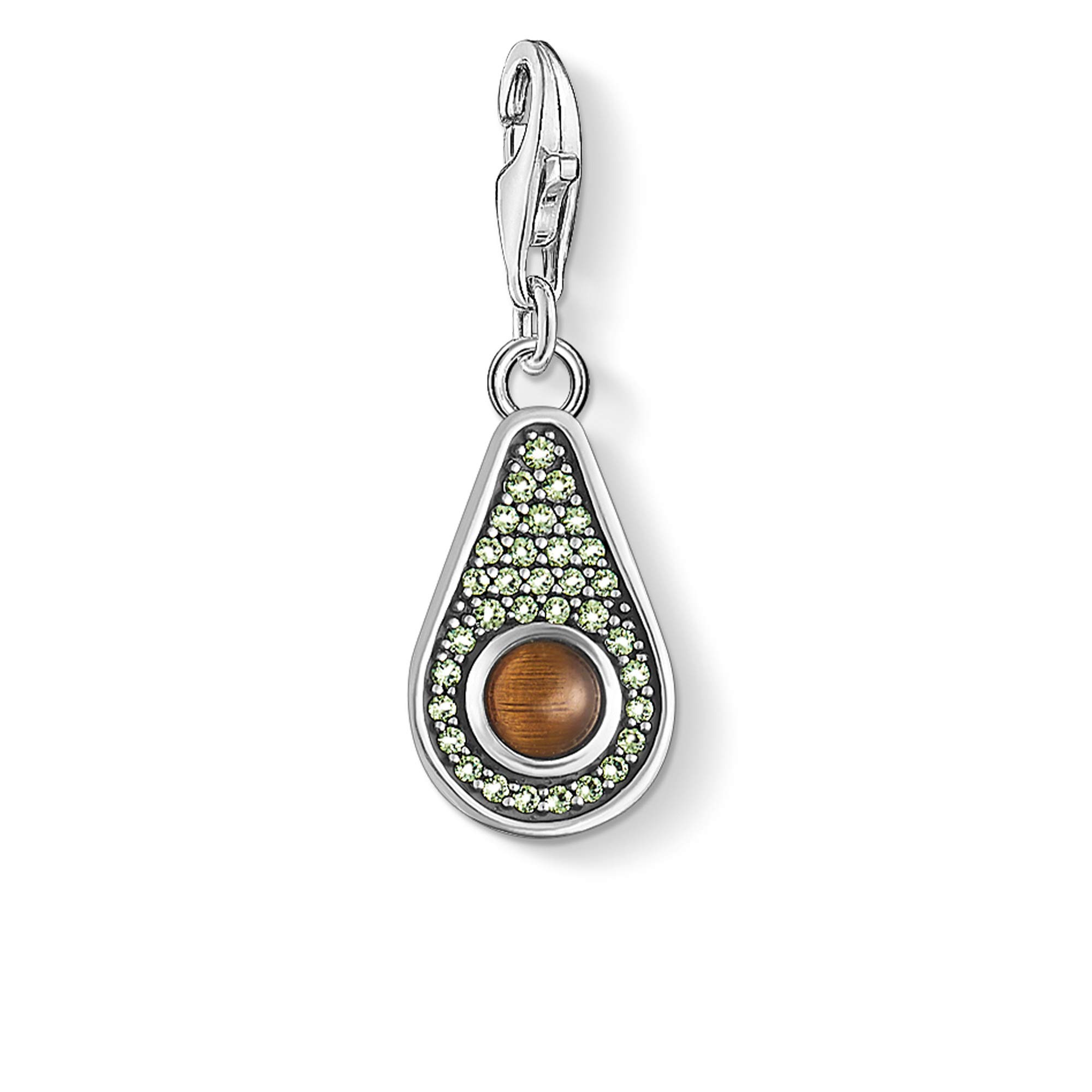 Thomas Sabo Women Charm Pendant Avocado Charm Club 925 Sterling Silver 1836-667-7