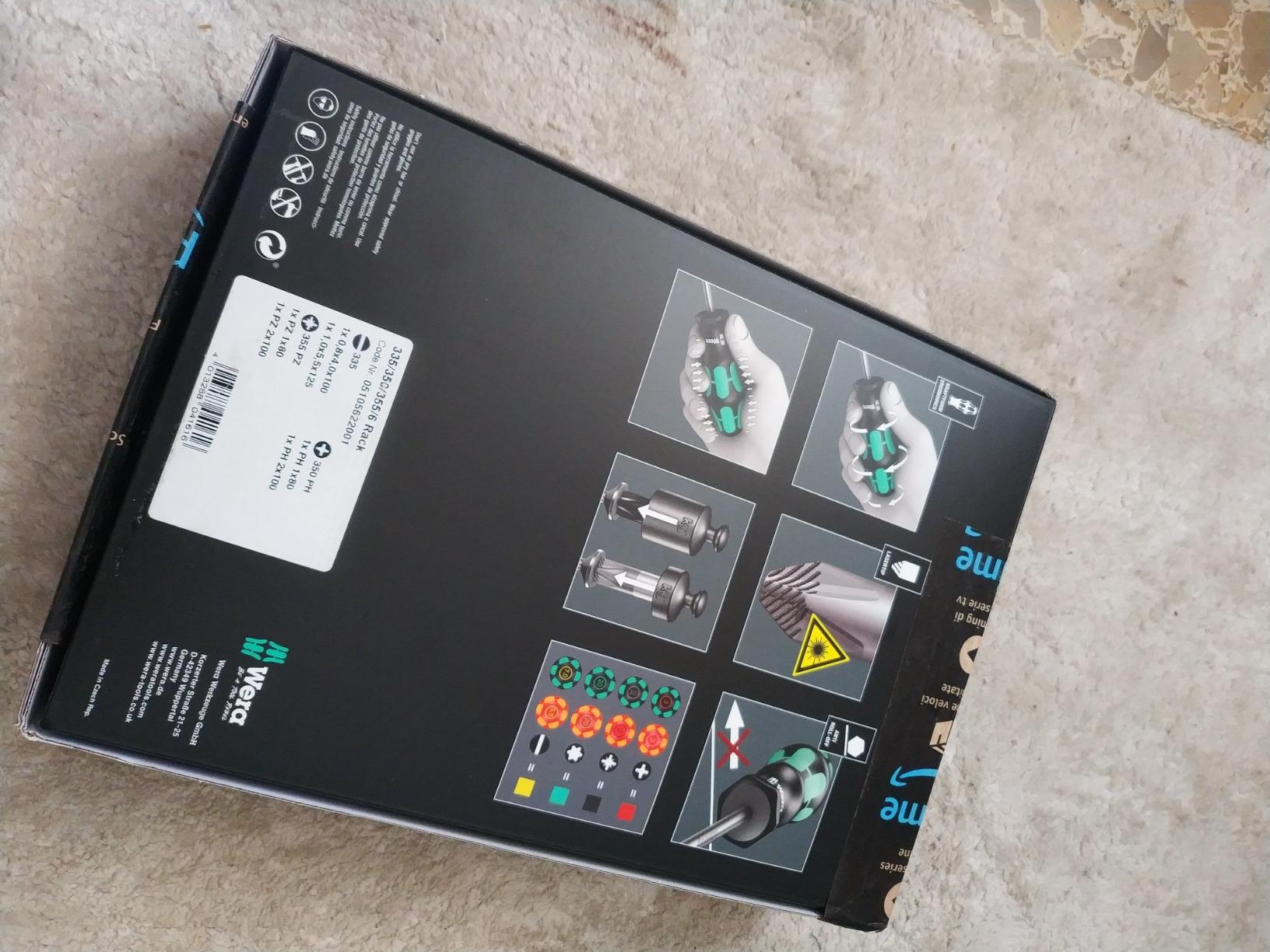 Wera Kraftform Plus Lasertip 335/350/355/6 6-Piece Professional Screwdriver Set (SL/PH/PZ) photo review