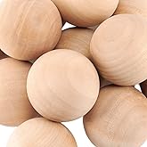 KOHAND 30 Pack Wood Round Ball, 2 Inch Natural Wood Ball for Craft, Unfinished Wooden Round Balls for DIY Art Craft Jewelry Making Building Design Projects