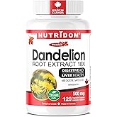Nutridom Dandelion Root Capsules 5000mg per Capsule – Traditional Herbal Supplement for Liver Detox & Cleanse, Supports Diges