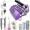 BetterSub 3in1 3 OZ 1.5 OZ Shot Glass Tumbler Mug Heat Press Machine 30 OZ 20 OZ 16 OZ Sublimation Straight Skinny Tumbler Mug,11 OZ 15 OZ 16 OZ Sublimation Mug Heat Transfer Purple