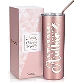 Onebttl Writer Gifts for Women - Future Author - 20oz/590ml Stainless Steel Insulated Tumbler with Straw - Graduation/Birthda