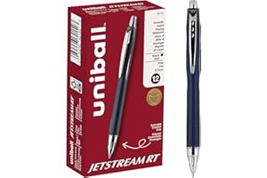 Uni-Ball Jetstream RT 12 Pack, 0.7mm - Black Ballpoint Pens - Wirecutter Best Pen, School Pens, Ink Pens | Ballpoint Pen, Colored Pens, Fine Point, School Supplies
