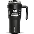 Hydrapeak Roadster 40oz Stainless Steel Tumbler Double Wall Vacuum Insulated Water Bottle With Handle And 2 in 1 Straw Lid (Black)
