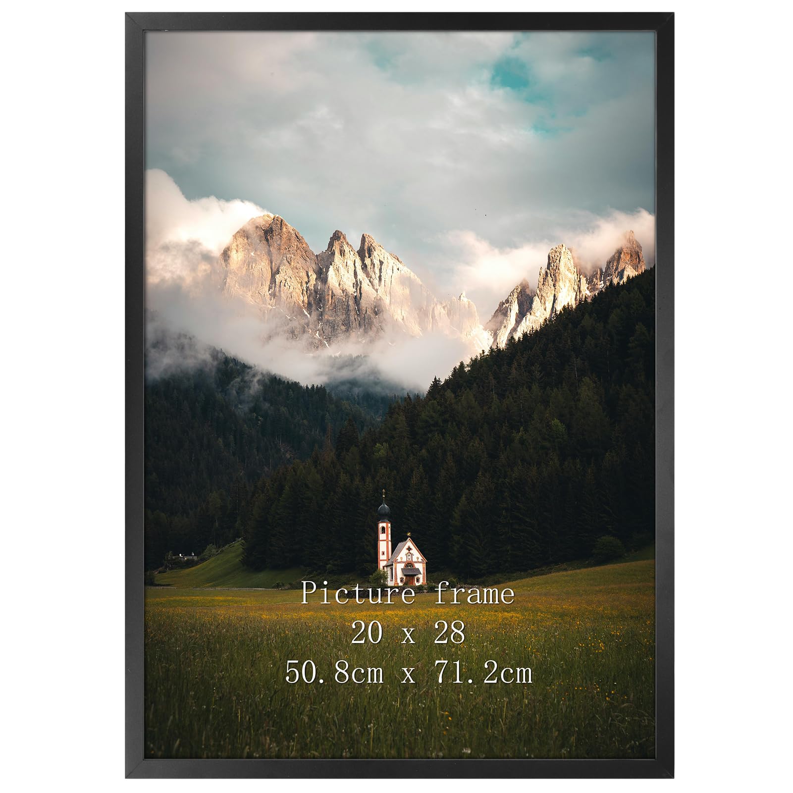 Giftgarden 20x28 Poster Picture Frame Black, Textured Metal Frame 28x20 for Wall Display, Single