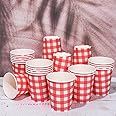 Amazon.com: Whaline 50Pcs Picnic Cup Gingham Checkered Plaid Buffalo ...