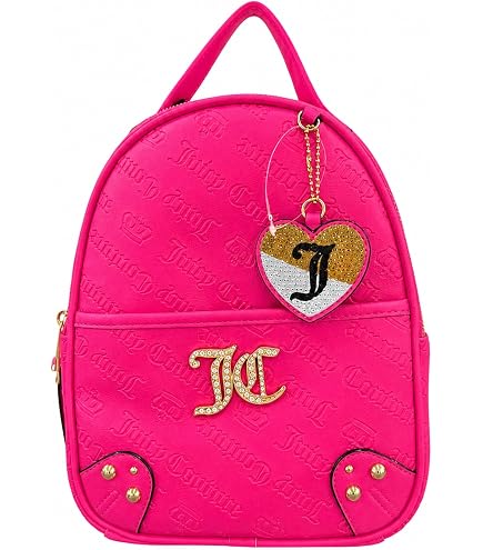 Juicy Couture Black Iridescent Puffer Backpack with Pom Charm Juicy Couture Iridescent Puffer Backpack | Navy Blue Shiny  main image 4