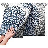 Cneztholim 2 Pack Dahlia Flower Hand Towels for Bathroom Blue and Gray Floral Kitchen Dish Towels Soft Absorbent Decorative Tea Towel for Summer Bath Kitchen Gym Spa 14.4 x 28.3 Inch