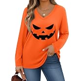 IN'VOLAND Womens Plus Size Long Sleeve Shirts V Neck Basic Tee Tops | Fall Outfits for Women,Loose Fit,Lightweight Basic Tee,Casual Blouses,Workout Tops,Business Work Outfits,Daily Wear