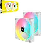 Corsair iCUE LINK QX140 RGB 140mm Magnetic Dome Fans Starter Kit White view 9