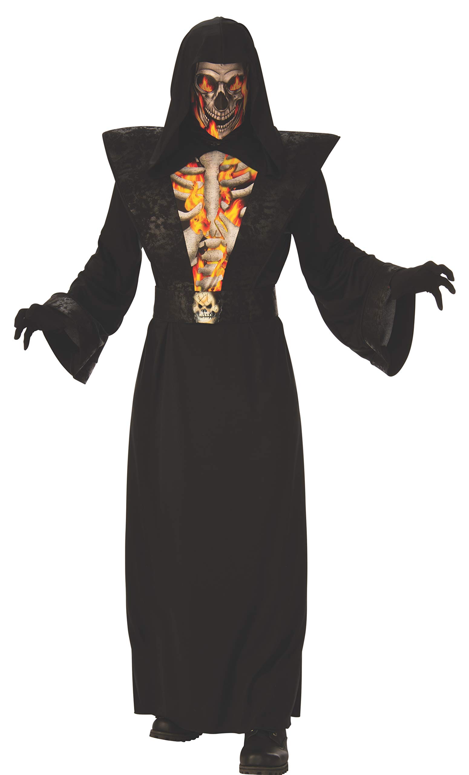 Rubie's Men's Opus Collection Will Be Ghouls Fiery Skeleton Costume Adult Sized, Shown, Default