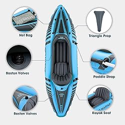 PROMARINE 1 Person Inflatable Kayak Set Blow up
