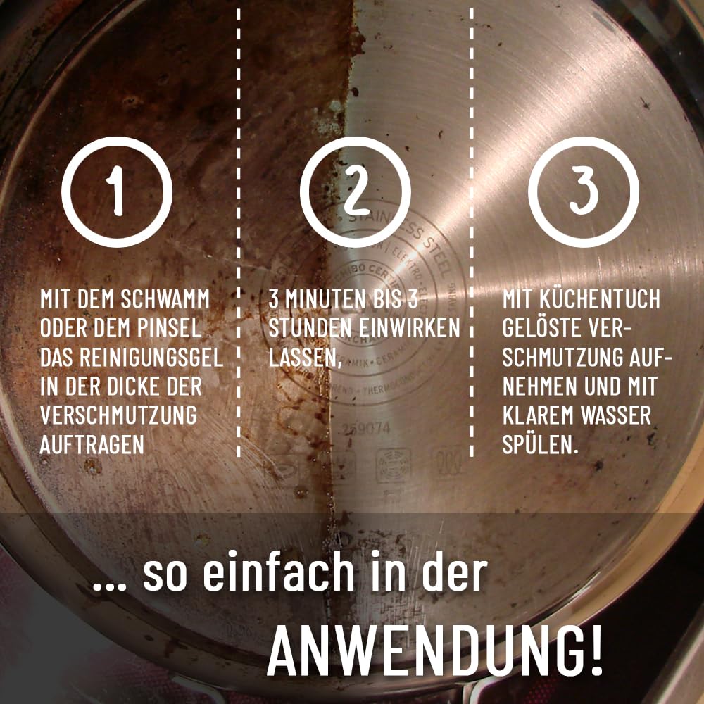 GRILLOMAT | ökologischer Backofen- und Grillreiniger | 2 x 500 ml Flasche | ultrastarkes Gel gegen Fett, Öl und Eingebranntes | Profi-Reiniger für Backofen, Grill, Pfannen, Beefer & Mikrowelle 3