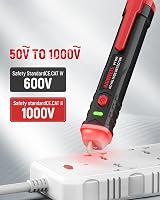 KAIWEETS VT100 Voltage Tester Non Contact 50-1000V AC LED Beep view 5