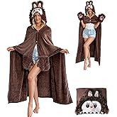 Yolidas Wearable Blanket Hoodie-Warm Soft Flannel Hooded Blanket for Women Men Adult Teen-Cozy Valentines Day Blanket Gifts