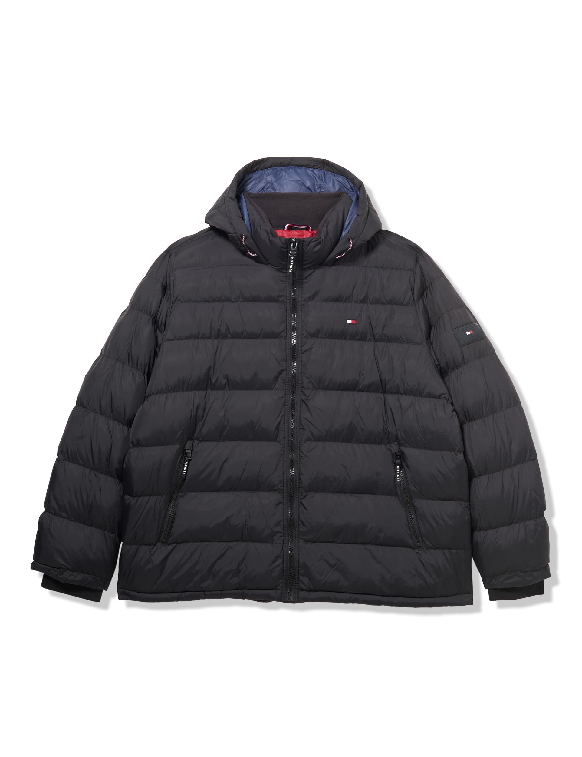 Tommy Hilfiger Men's Hooded Puffer Jacket, Black, Small Image