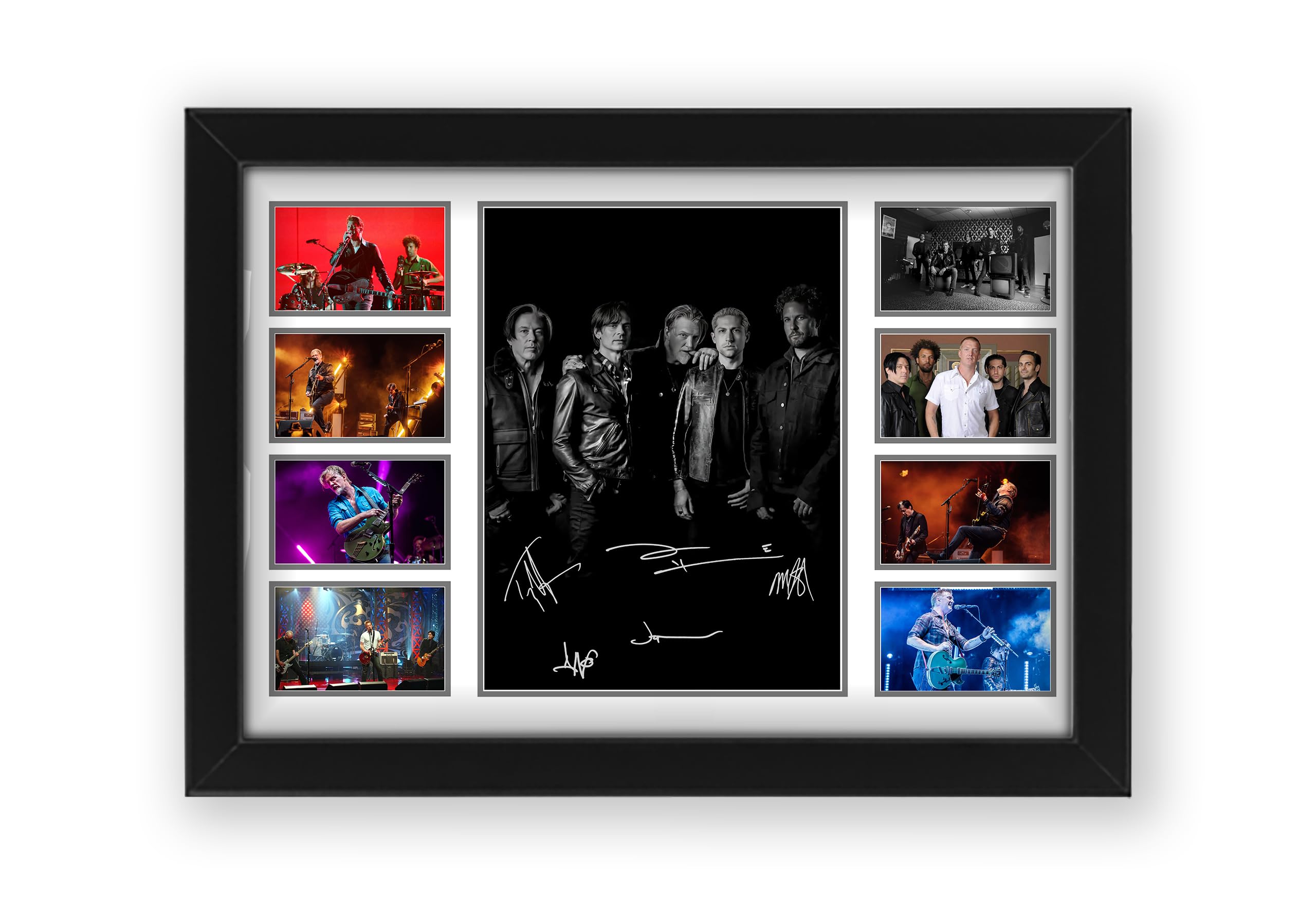 Queens of the Stone Age Signed Poster Print - Limited Edition Autograph Fan Gift – Collectible Memorabilia Merchandise (Framed A3 (30x40cm))