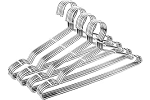 Coat Hangers Clothes 40 Pack Seropy Wire Hangers Heavy Duty Stainless Steel Hangers with Non Slip Grooves, Ultra Thin Metal H