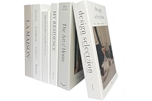 6PCS Fake Books for Decoration: Ediactcyl Decorative Books Modern Home, Coffee Tables Decor for Living Room Bookshelf (M50)